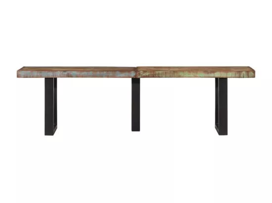 Banc 160 cm bois de récupération massif et acier