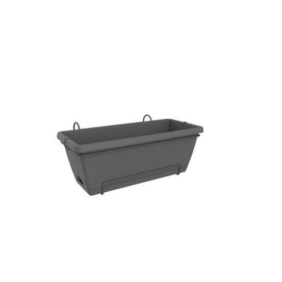 Jardinière Barcelona XL, anthracite L. 55 cm avec support