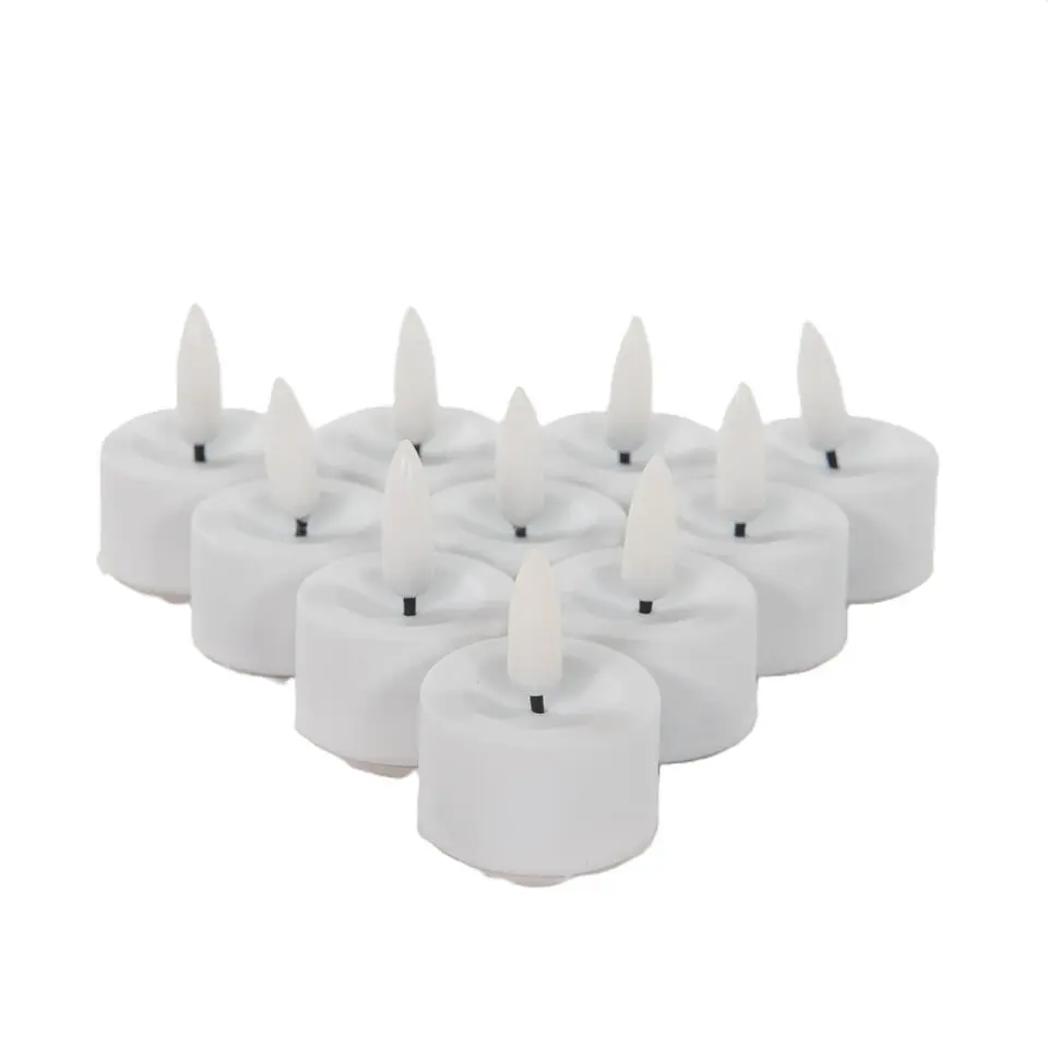 Anna's Collection LED waxinelichtjes - 10x - wit -3,5 x 1,5 cm