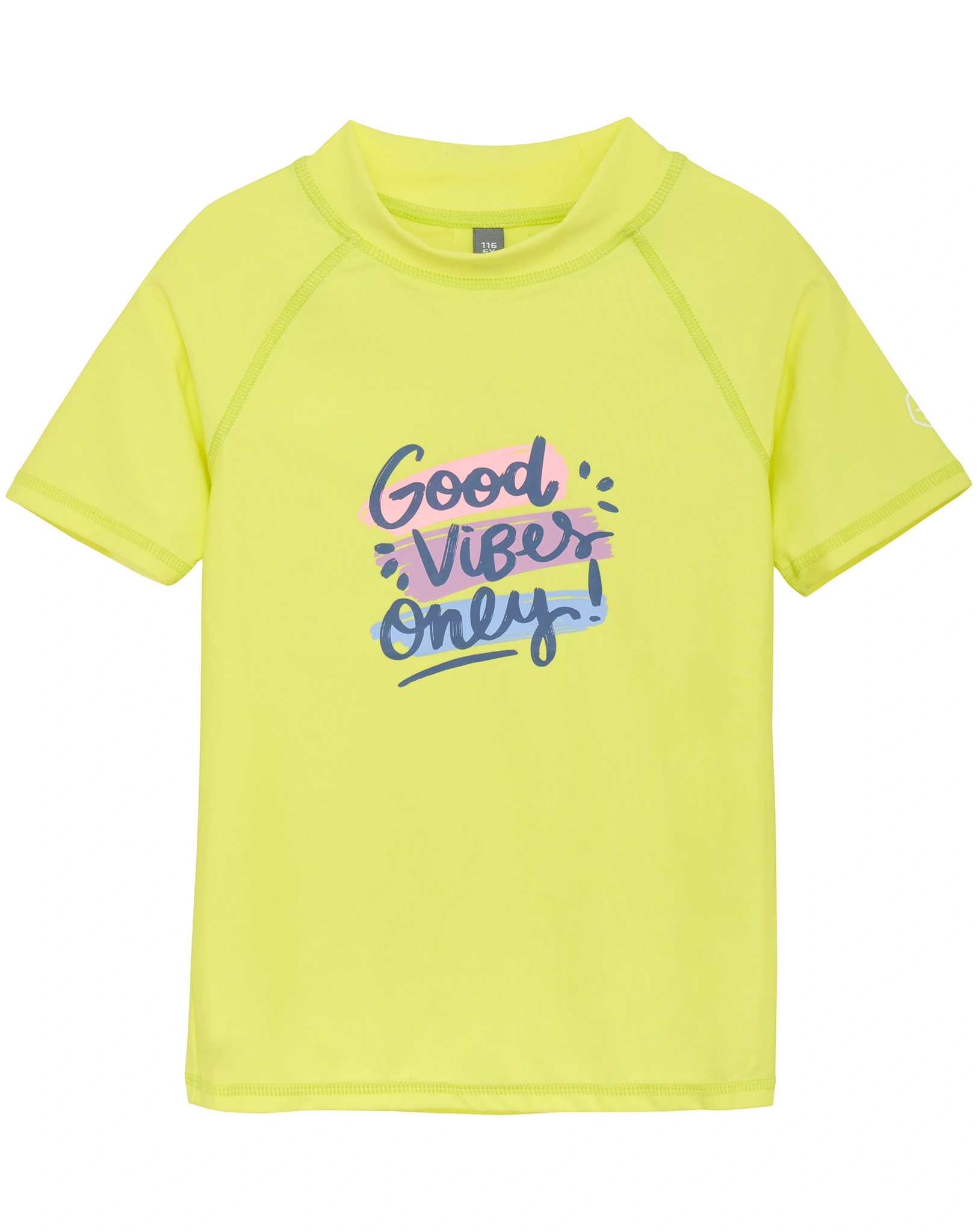 Badeshirt GOOD VIBES ONLY in limelight