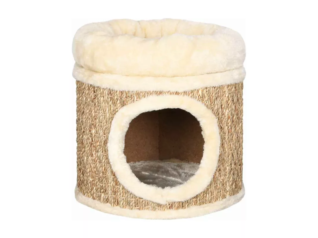 Maison pour chat avec coussin de luxe 33 cm Herbiers marins