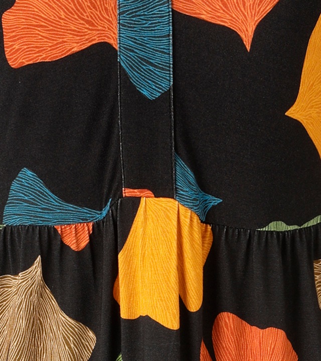 Aniston CASUAL Jerseykleid mit bunten Blättern bedruckt - jedes Teil ein Unikat - NEUE KOLLEKTION