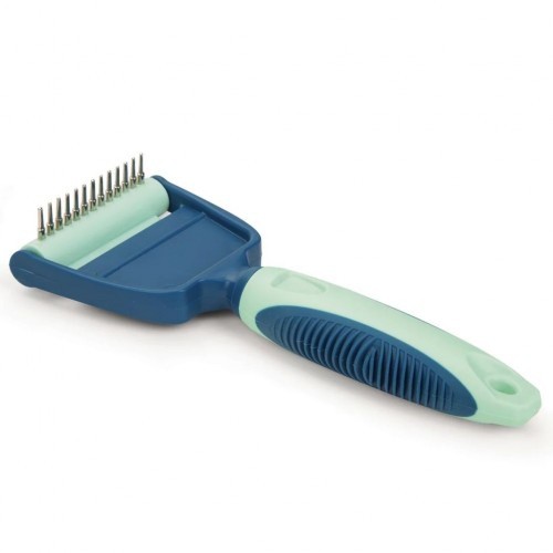 Pente de ancinho azul e menta