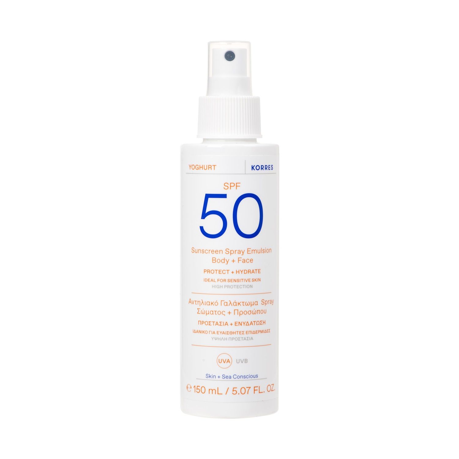 KORRES YOGHURT Sonnenspray-Emulsion für Gesicht und Körper SPF50