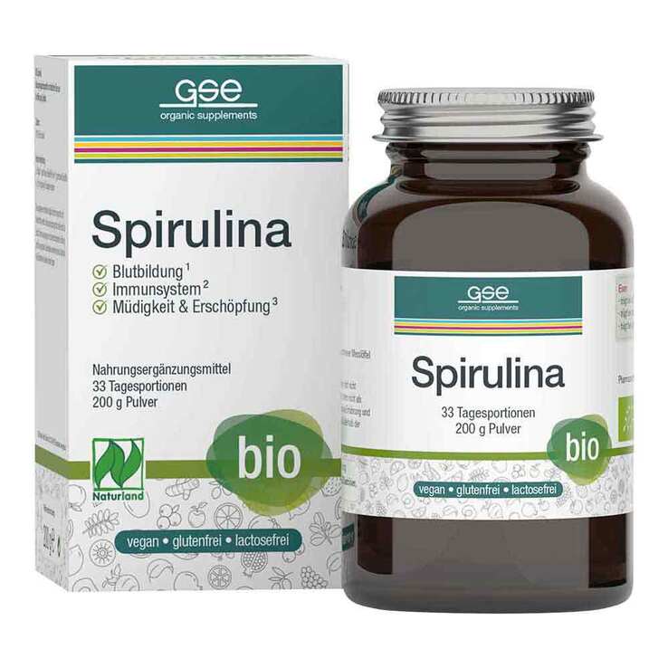 Spirulina Bio Naturland Pulver, 200 g