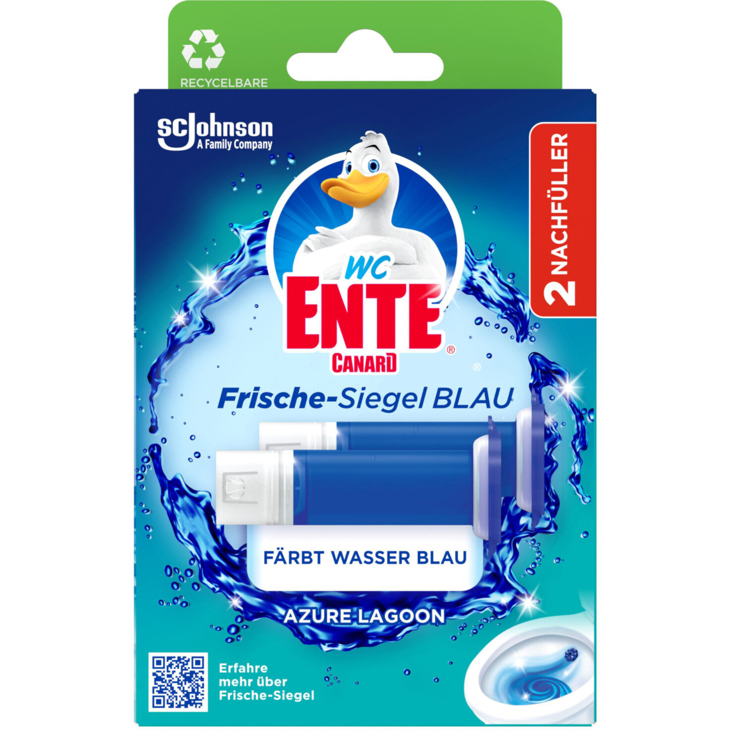 WC-Ente Frische Siegel AzureLago 2x36ml