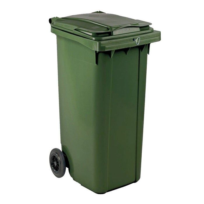 Afvalcontainer 140 liter groen met driekantslot (6152526259272)