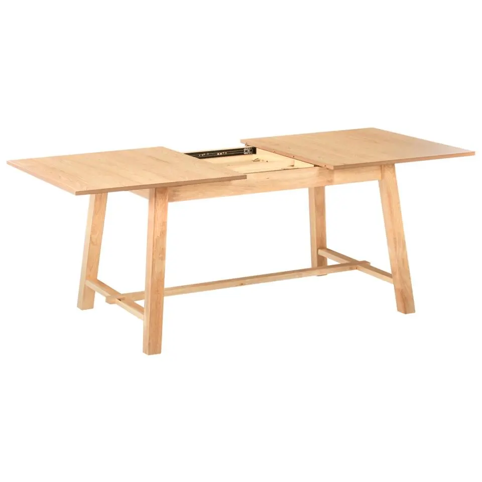 BARNES - Eettafel - Lichthout - 160/200 x 90 cm - MDF