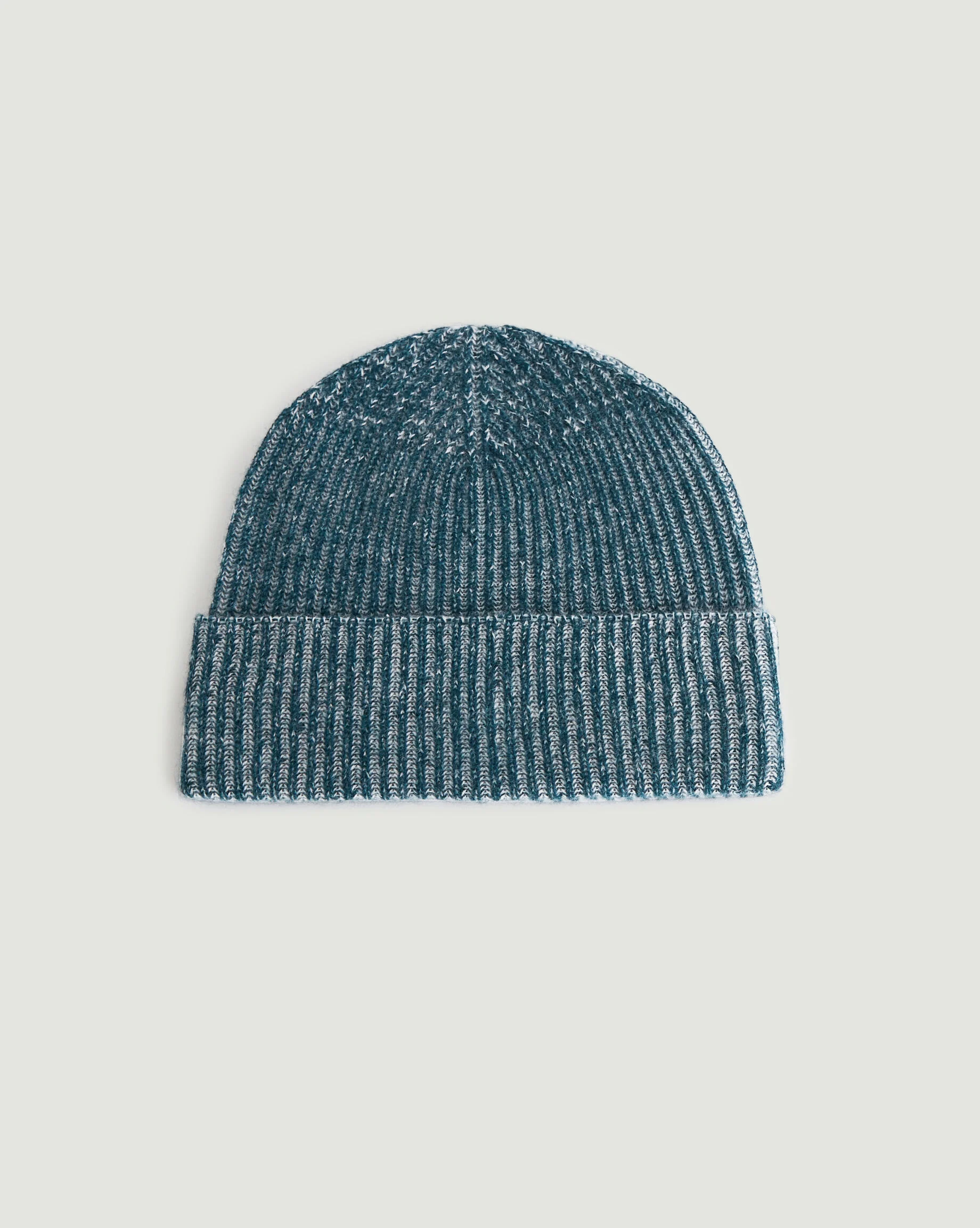 Bonnet bicolore en cachemire | Bleu
