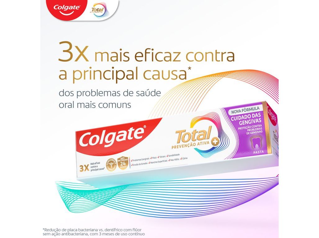 PASTA DE DENTES PROTEÇÃO TOTAL AVANÇADA GENGIVAS SAUDÁVEIS COLGATE 75ML