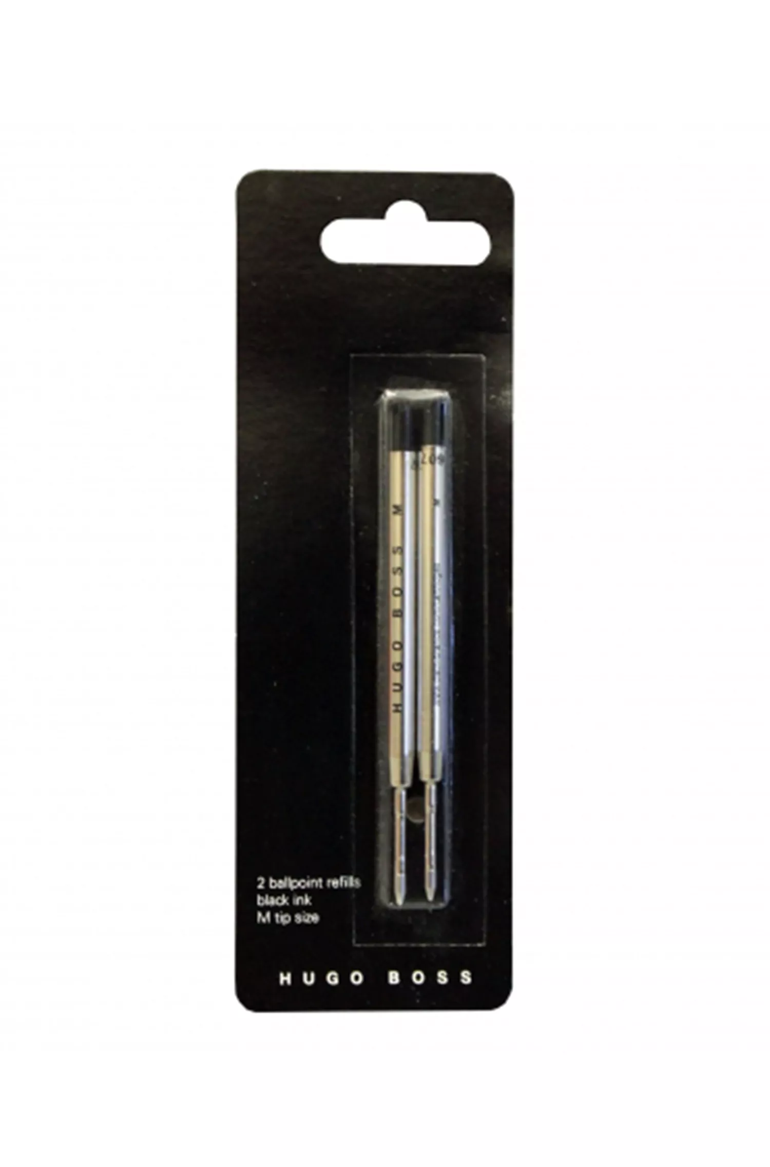 BOSS Black - Pacote com dois refis de caneta esferográfica com tinta preta.