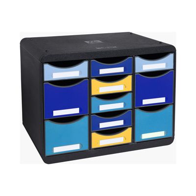 Exacompta Beeblue - Module de classement 11 tiroirs - couleurs assorties