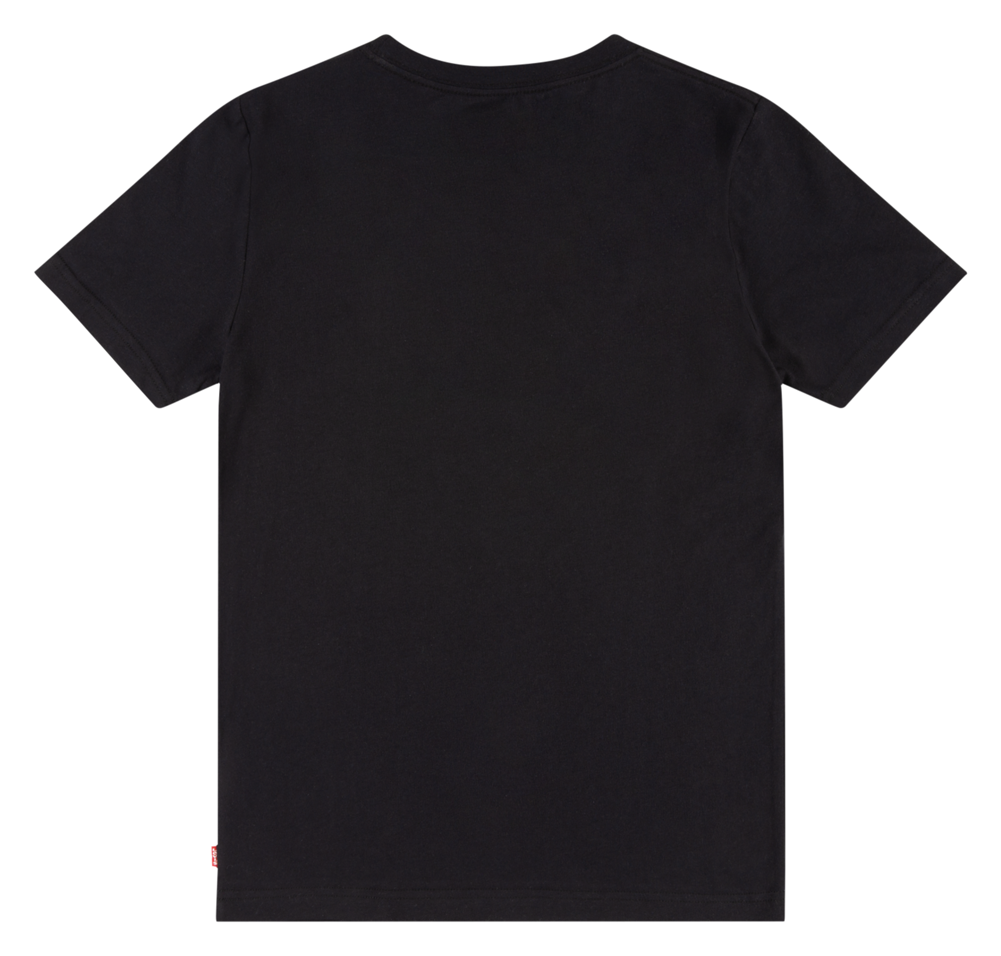 Tee-shirt droit col rond en coton mélangé | Noir
