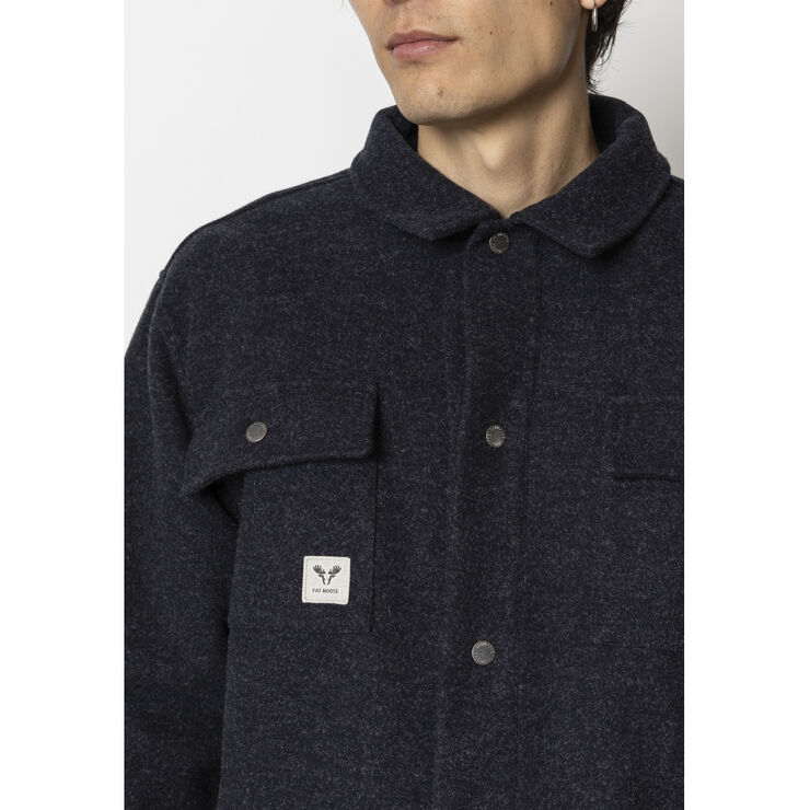Fat Moose Villas Overshirt Dark navy melange