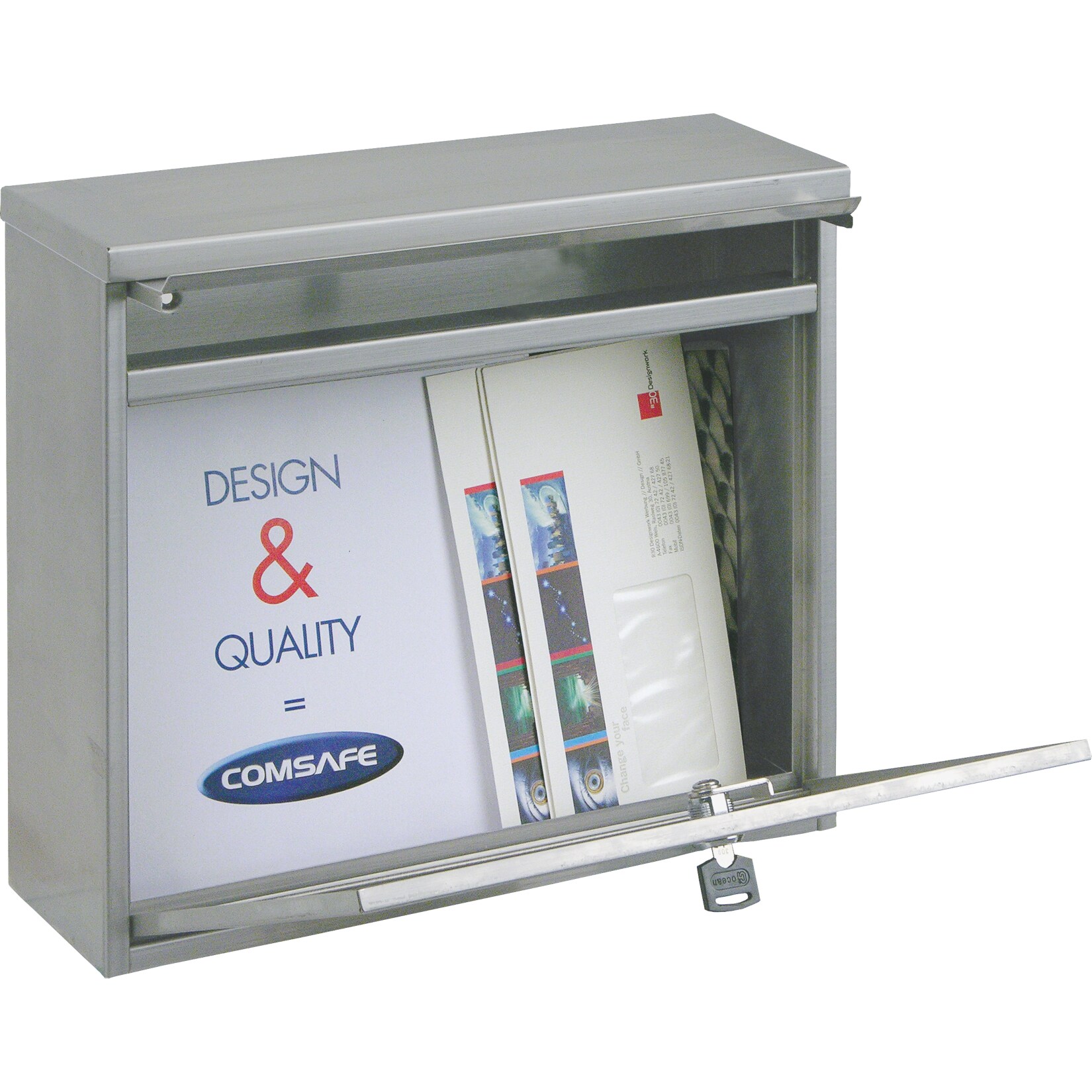 Rottner Hochhaus II Briefkasten silber
