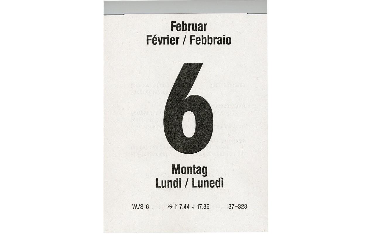 Abreisskalender 9.8 x 14.2 cm, hoch, 396 BlattWandkalender 2026