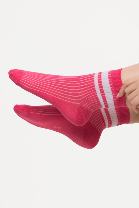 Kurzschaft-Socken, 3er-Pack, Streifen