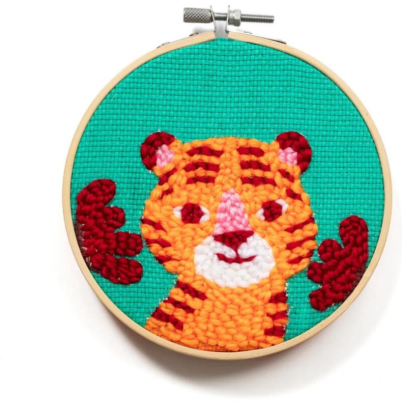 Punch Needle, Tigre - Vert