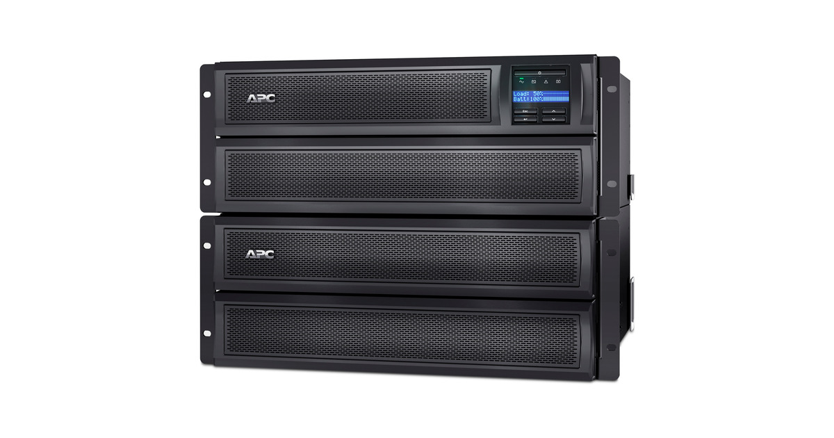 APCSmart-UPS X SMX2200HV - 2200VA ups  (Zwart, 8x C13, 2x C19 uitgang, USB, uitbreidbare runtime, short depth)