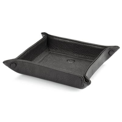 Sonnenleder Vide-poche quadratisch, Schwarz