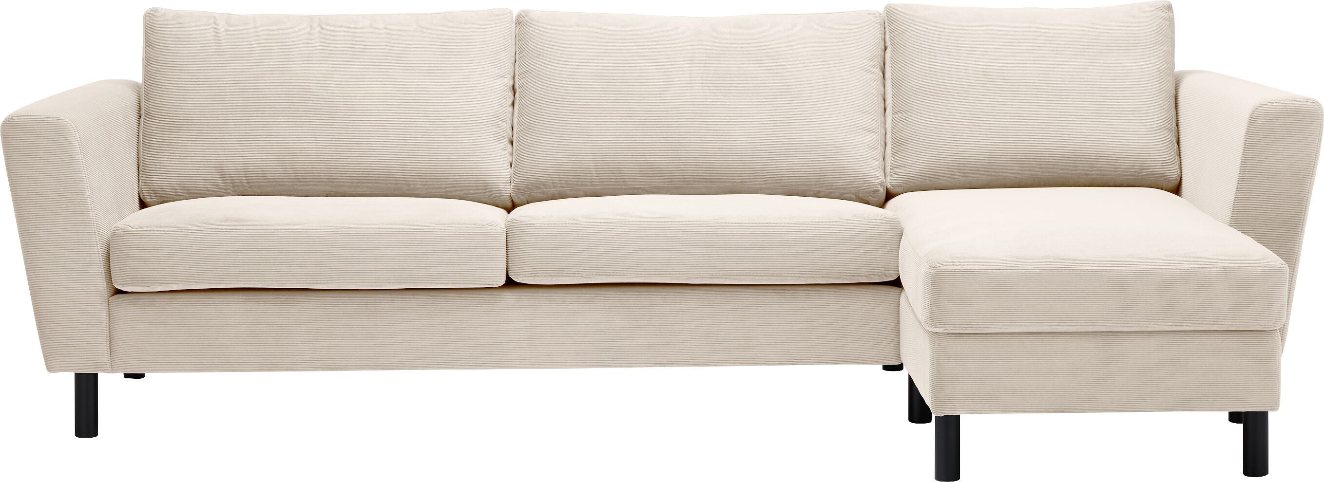 DIENER Ecksofa - Weiss / B: 235.0 cm x T: 156.0 cm x H: 81.0 cm