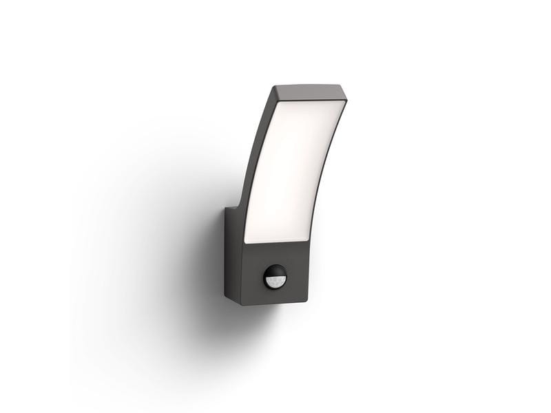 Philips Wandleuchte Splay, 12 W, 1100 lm, 4000 K, Anthrazit Wandleuchte für den Aussenbereich