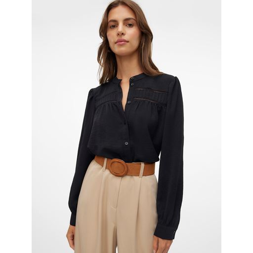 Vero Moda Emma Lace Skjorte, Black, L