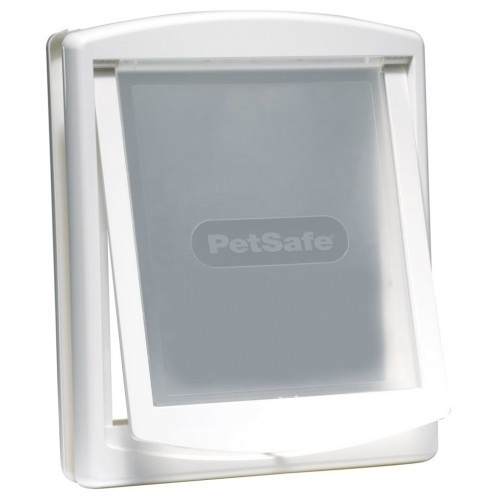 Porta para cães branca de duas vias