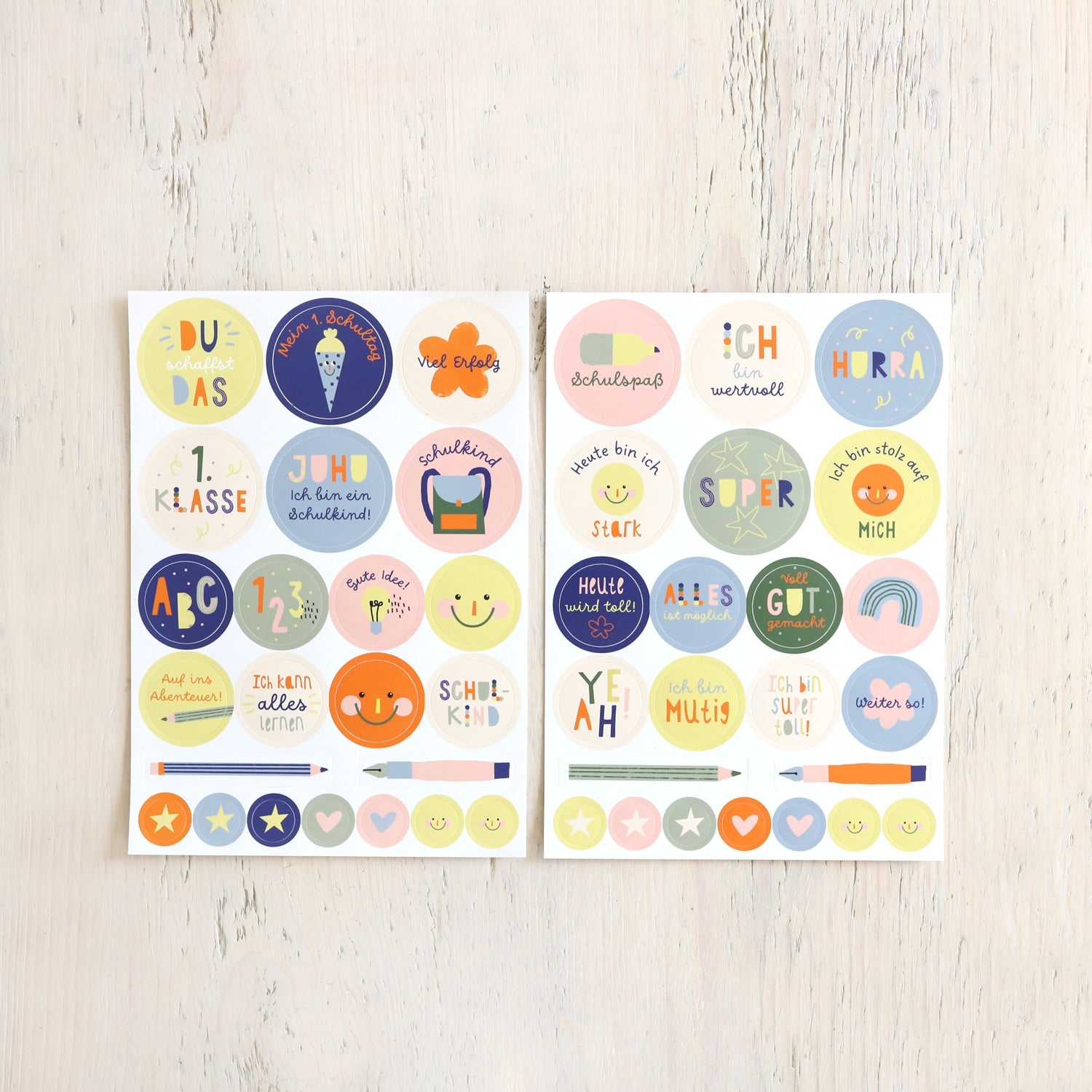 Stickerbogen A5 „Schulkind“, 2er-Set