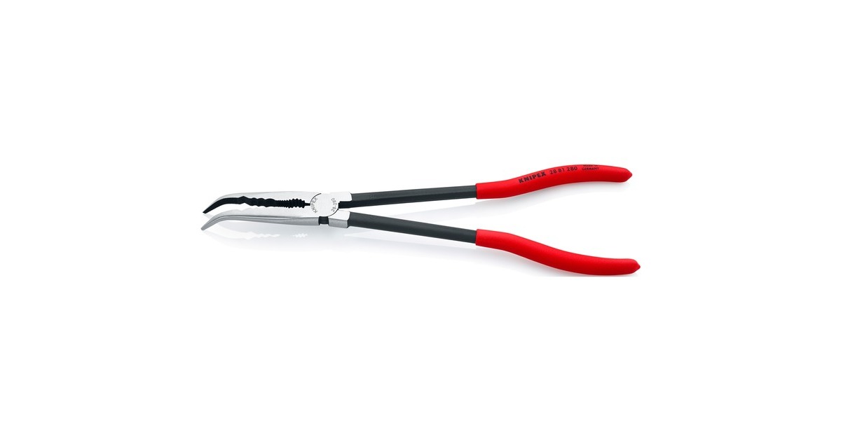 KNIPEXMontagetang gebogen 2881280 grijptang  (Rood/zwart)