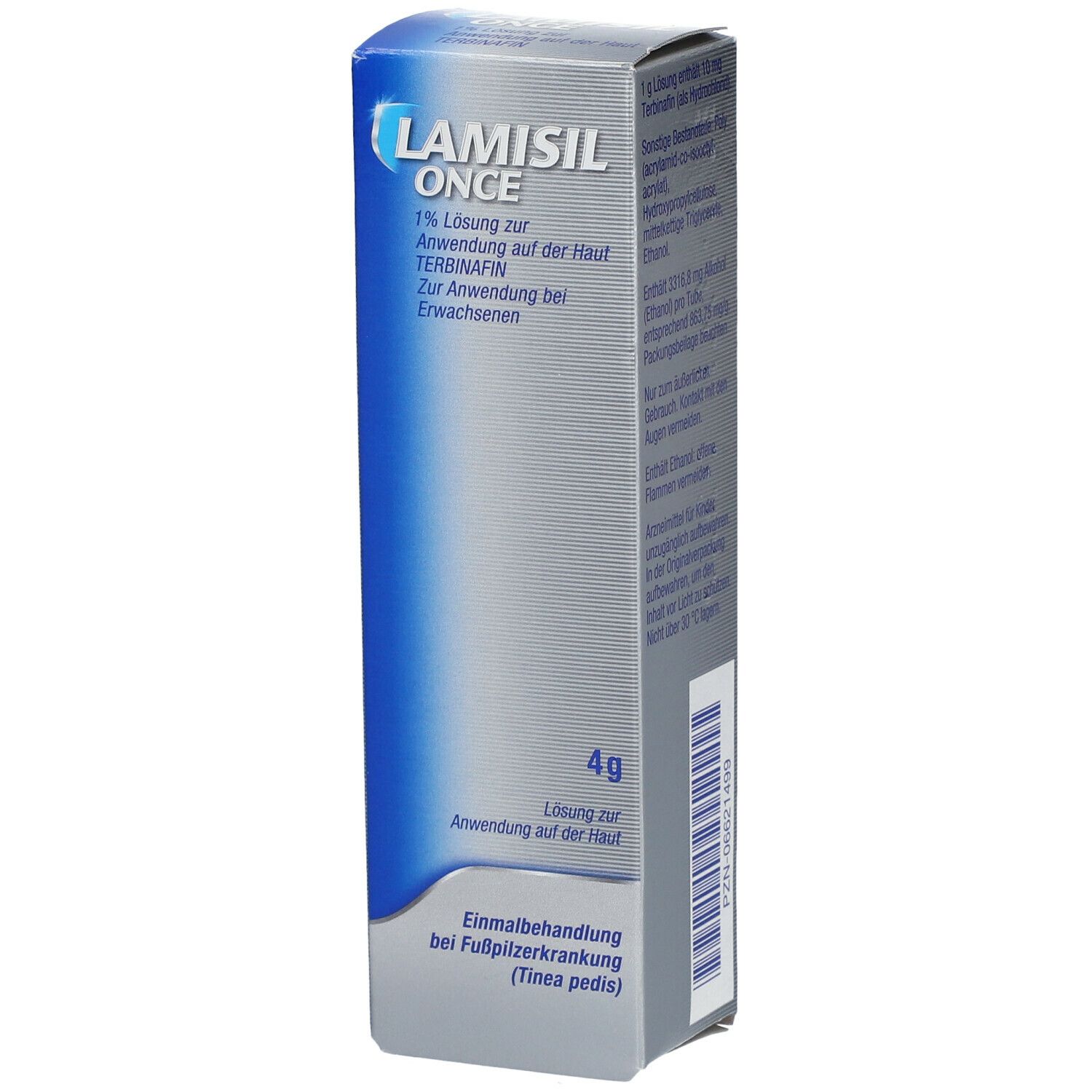 Lamisil Once® | Fußpilzbehandlung mit einer Anwendung | Lindert Juckreiz, Rissbildung | Antimykotische 4g