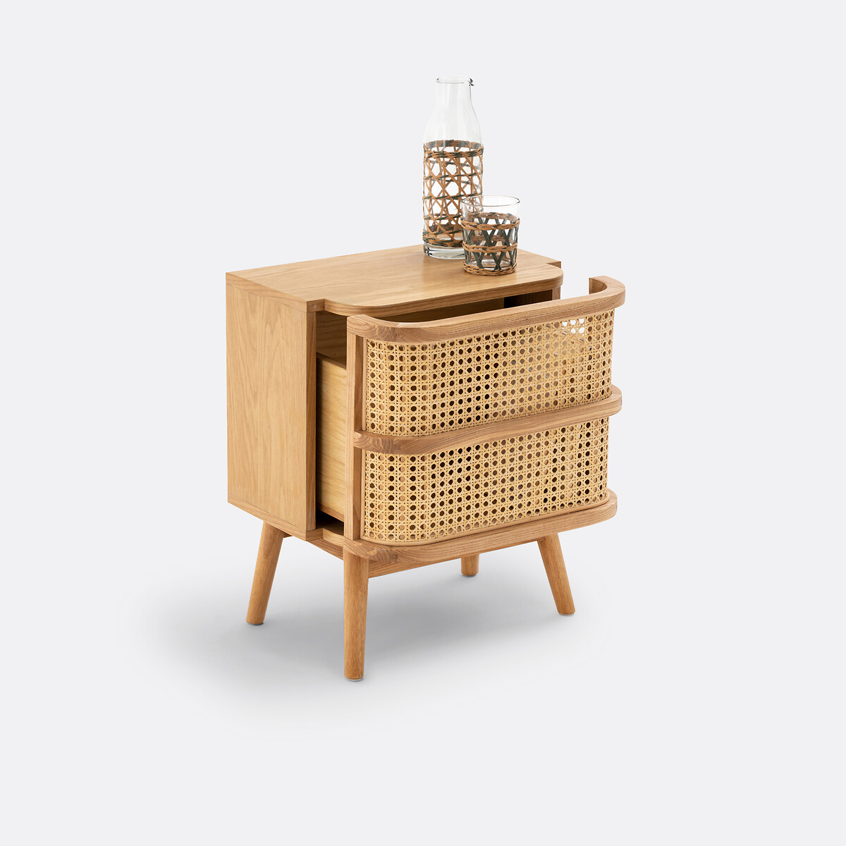 LA REDOUTE INTERIEURS<br>Mesa de cabeceira com 1 gaveta em rattan, Laora