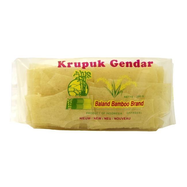 Baland Bamboo Kroepoek Gendar Rice Cracker (ongebakken) 200g