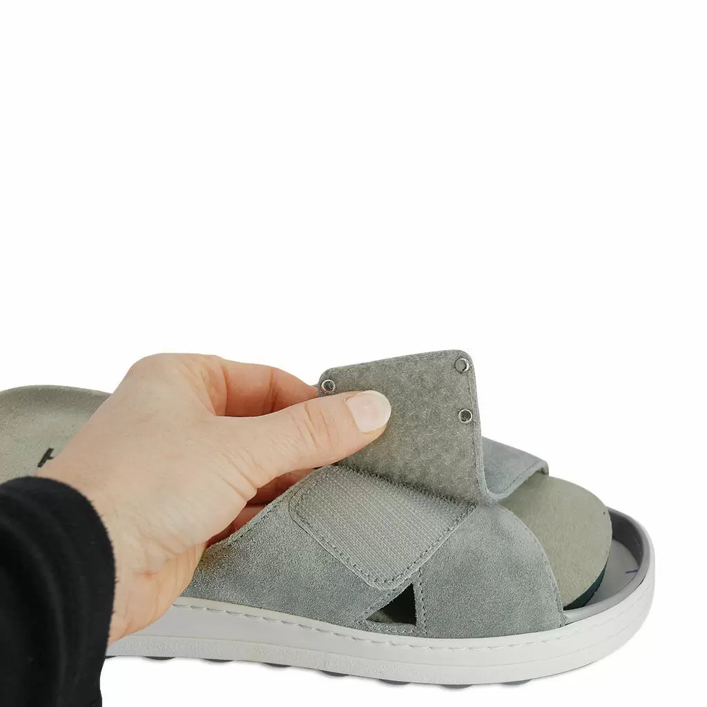 DAMEN - Pantolette ALESSA hellgrau