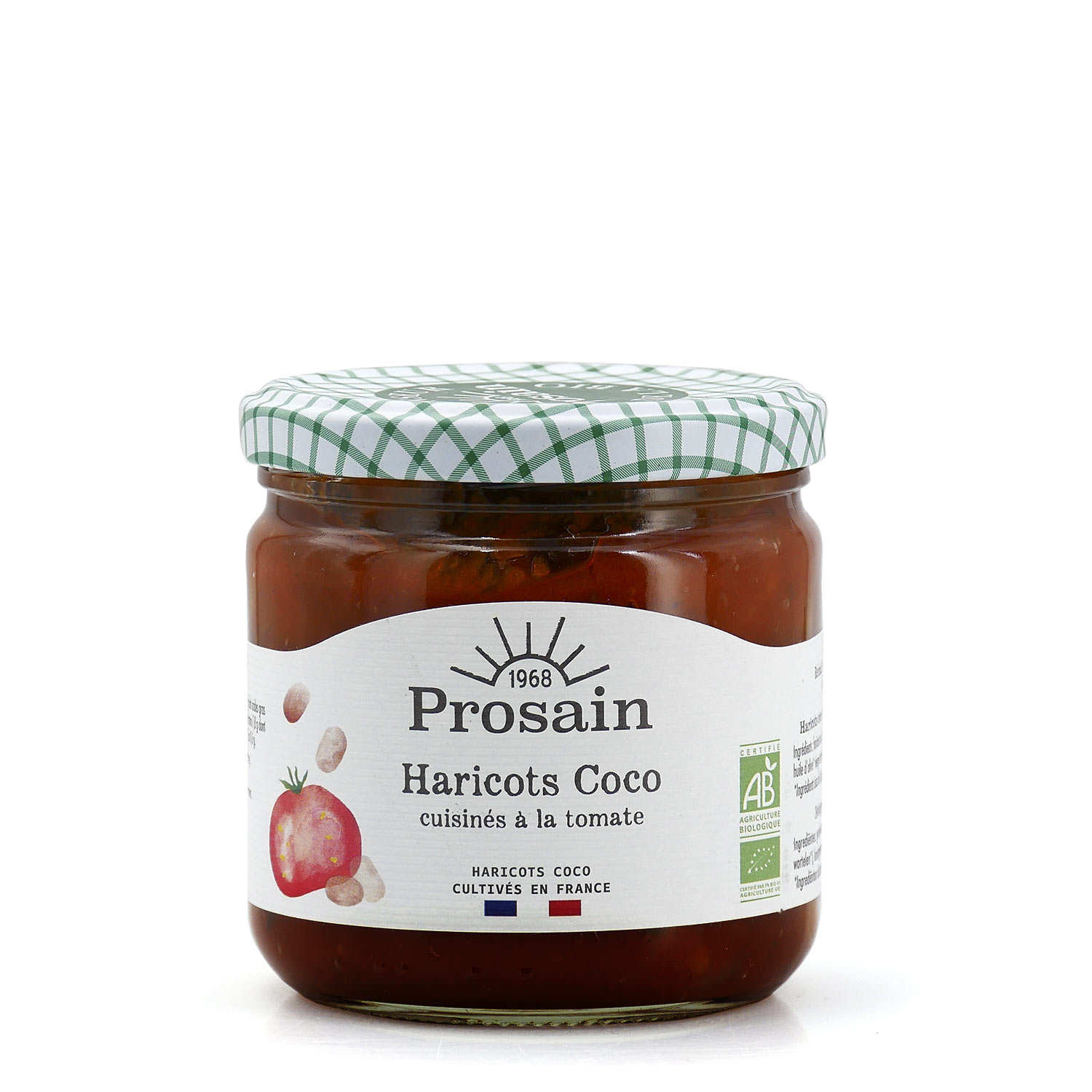 Haricots coco bio cuisinés à la tomate et aux petits légumes