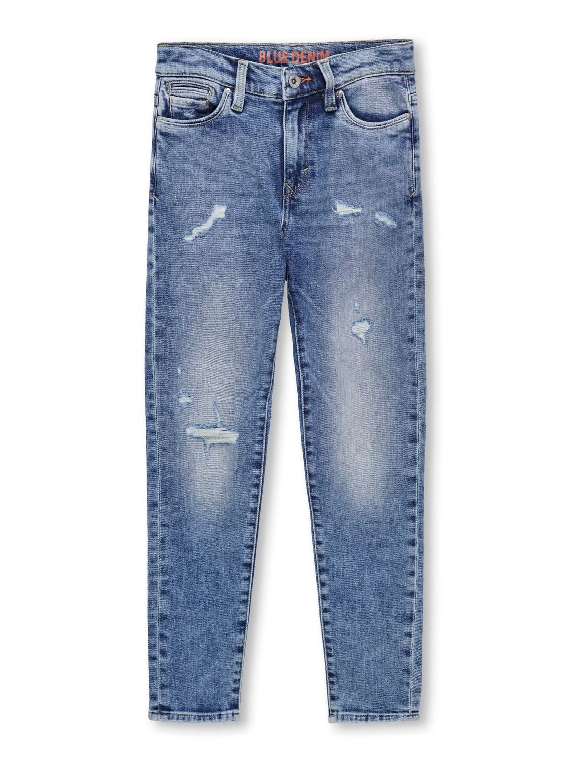 KOBDENVER Mittlere Taille Verjüngt Jeans Medium Blue Denim