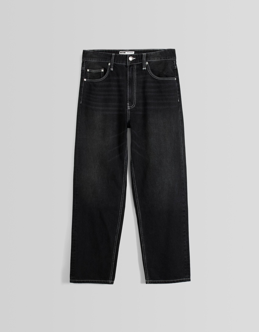 jeans de corte reto dos anos 90