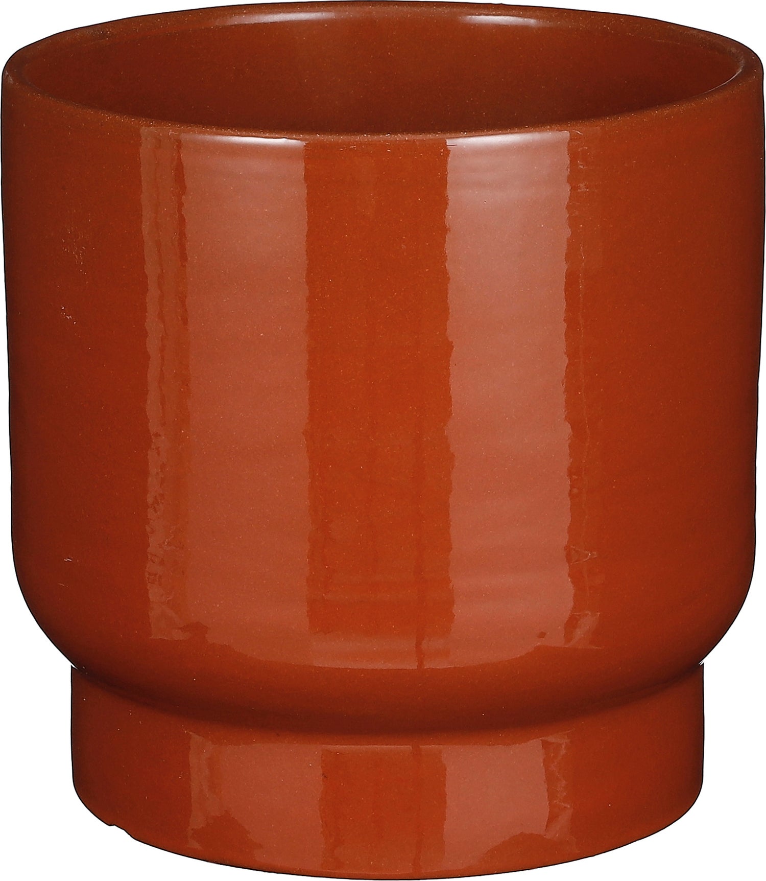 Mica Decorations bloempot op voet Thiago rood D 15 H 14 cm