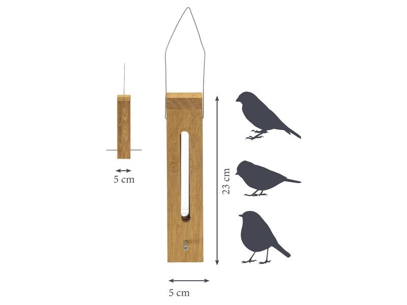 LUXUS-VOGELHAUS Futterspender für Wildvögel, 5 x 5 x 23 cm, Futtersäule zum Aufhängen