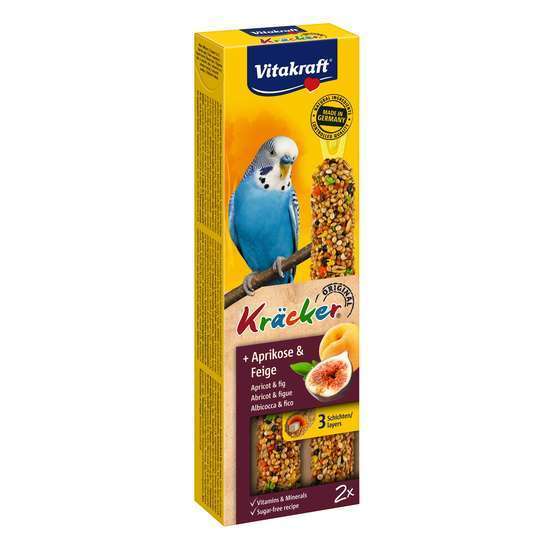 Kräcker® Abricot-figue friandise en baguette pour perruches 2 pièces