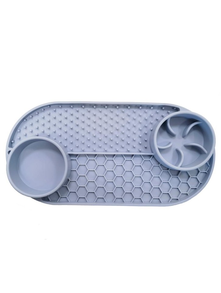 Nordic paws - Slikkemåtte 3i1 - Grå - 32x16,5cm