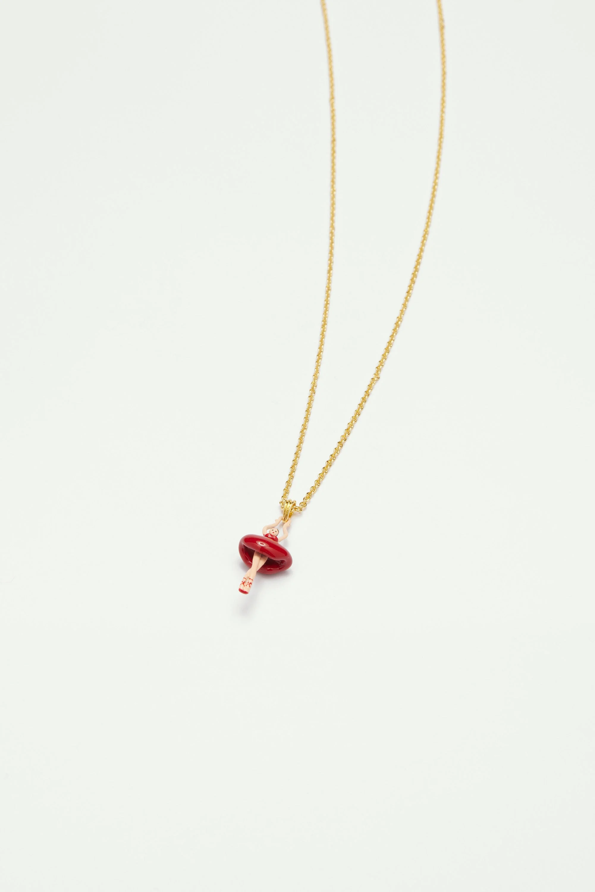 Collier mini ballerine en tutu | Rouge