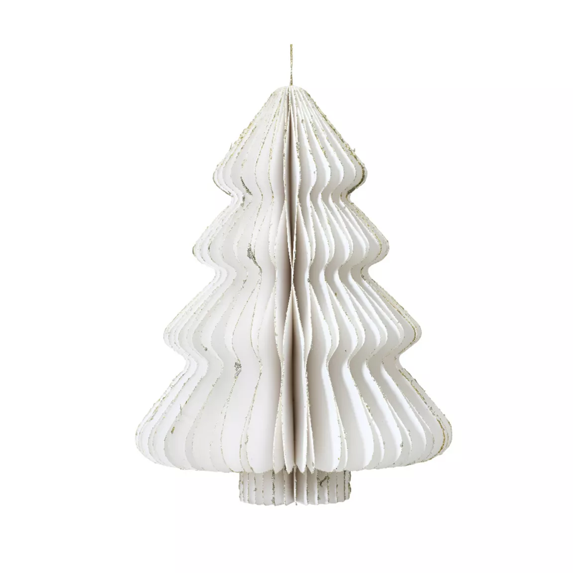 Sapin papier à suspendre (H40 cm) Fermeture Magnétique Blanc