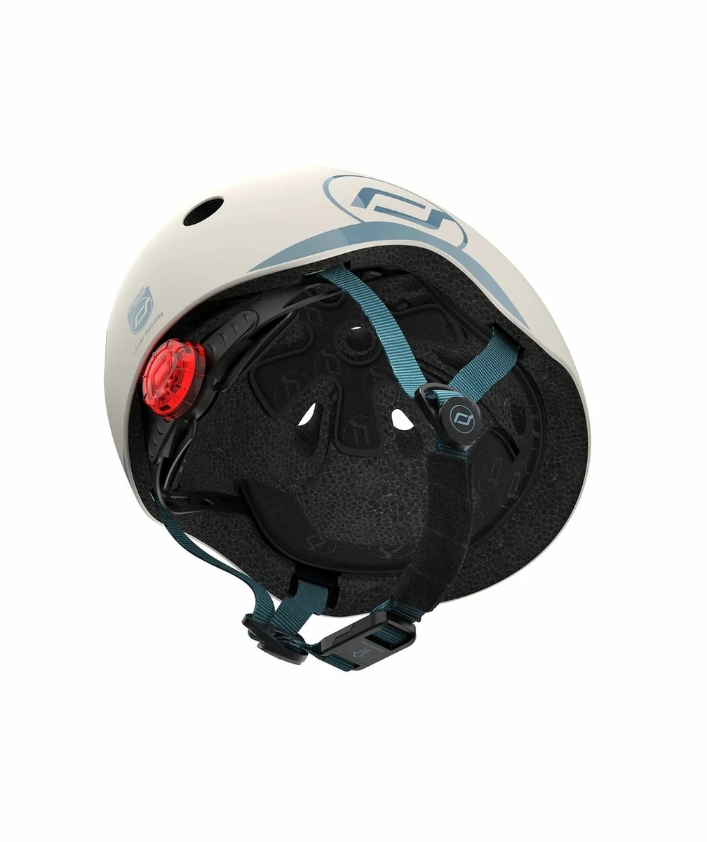 SCOOT AND RIDECASQUE XS BEIGE ET BLEU