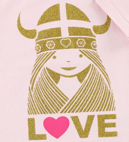 Danef? T-shirt - DaneAlva - Lys Rosa m. Love Freja