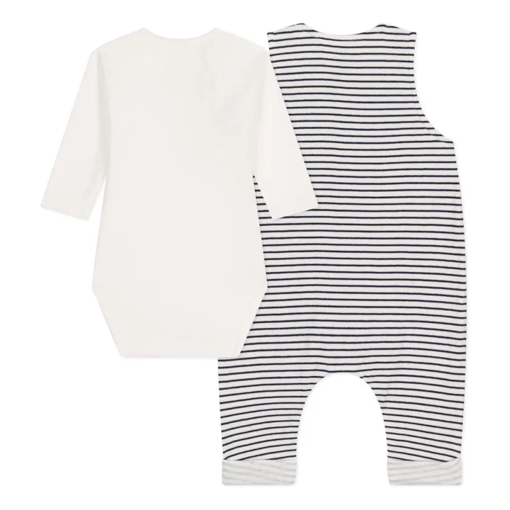 Petit Bateau Ensemble Salopette Macet Tubique | Bleu marine