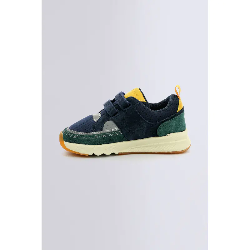 KIKUSTOM MARINE VERT JAUNE BASKETS BASSES Synthétique Garçon