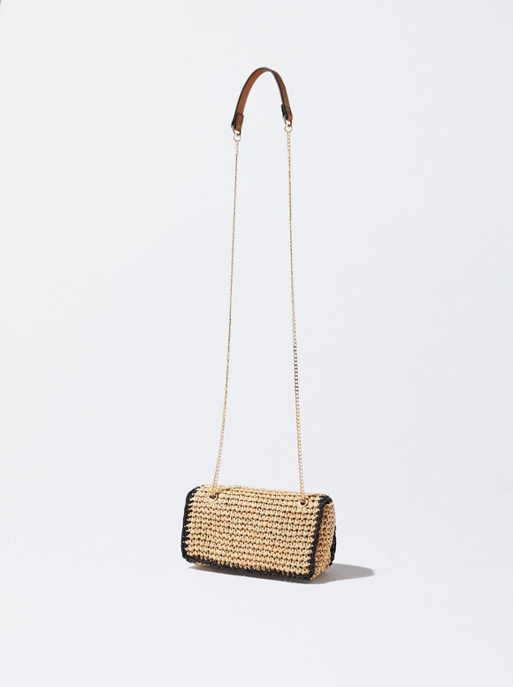 Bolsa de ombro de palha - Camel
