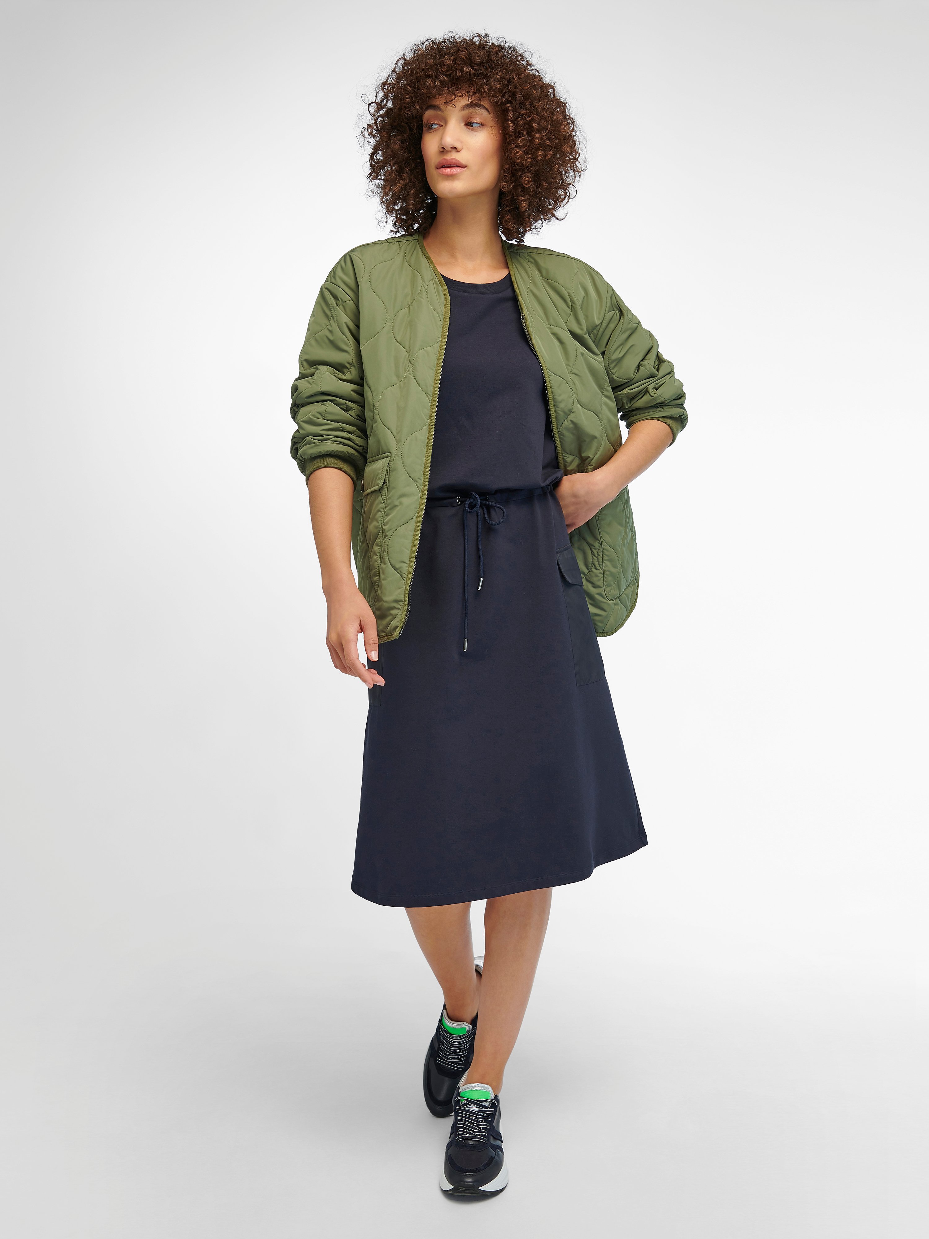 Jersey-Kleid mit 3/4-Arm