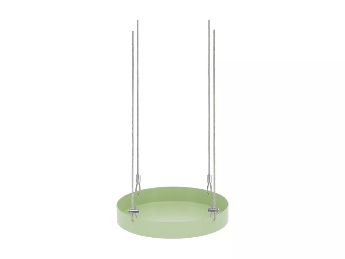 Support à plantes rond à suspendre vert Diamètre de 14 cm